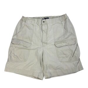 Vintage Polo Ralph Lauren Cargo Shorts Mens Size 36 Khaki Safari 7" Inseam‎